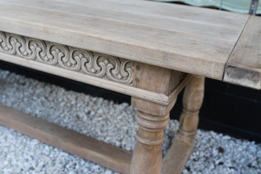 Gun Barrel Bleached Refectory Table