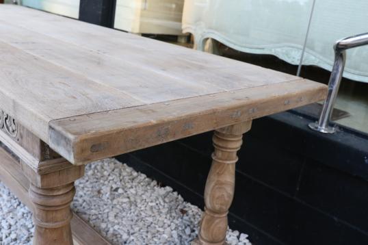 Gun Barrel Bleached Refectory Table