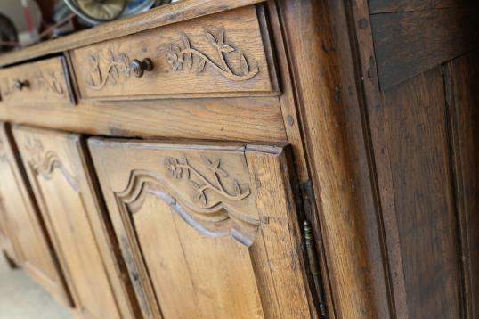 French Oak Dresser Base or Enfilade