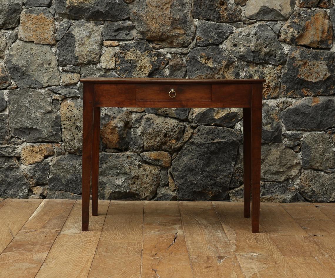 One Drawer Chestnut Side Table