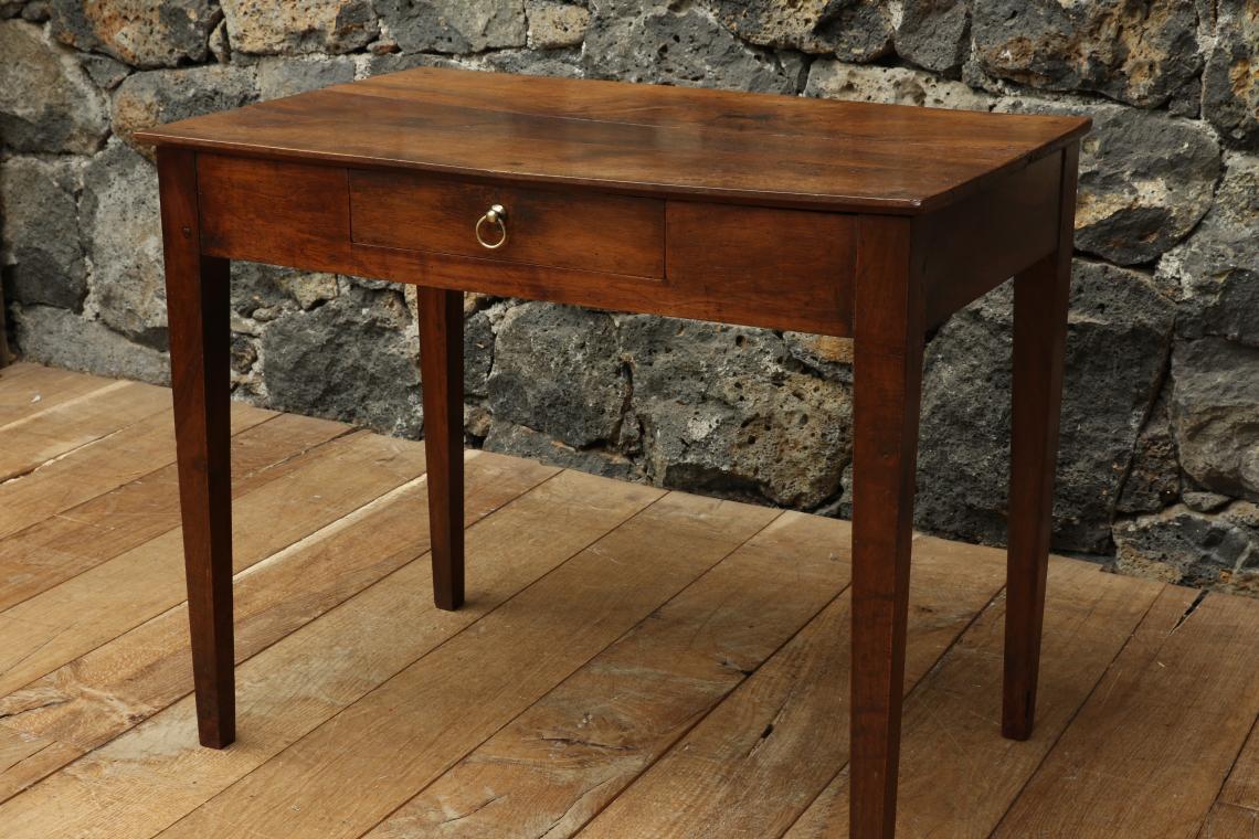 One Drawer Chestnut Side Table
