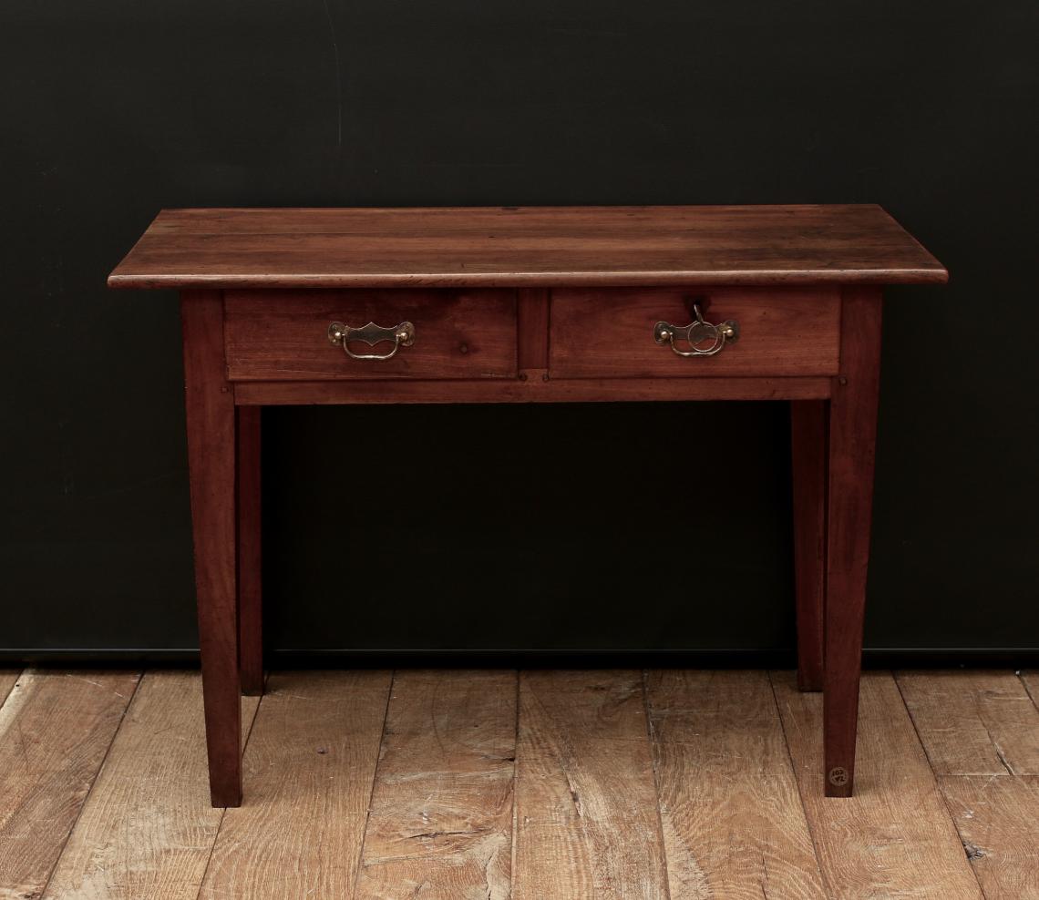 Cherrywood Two Drawer Side Table