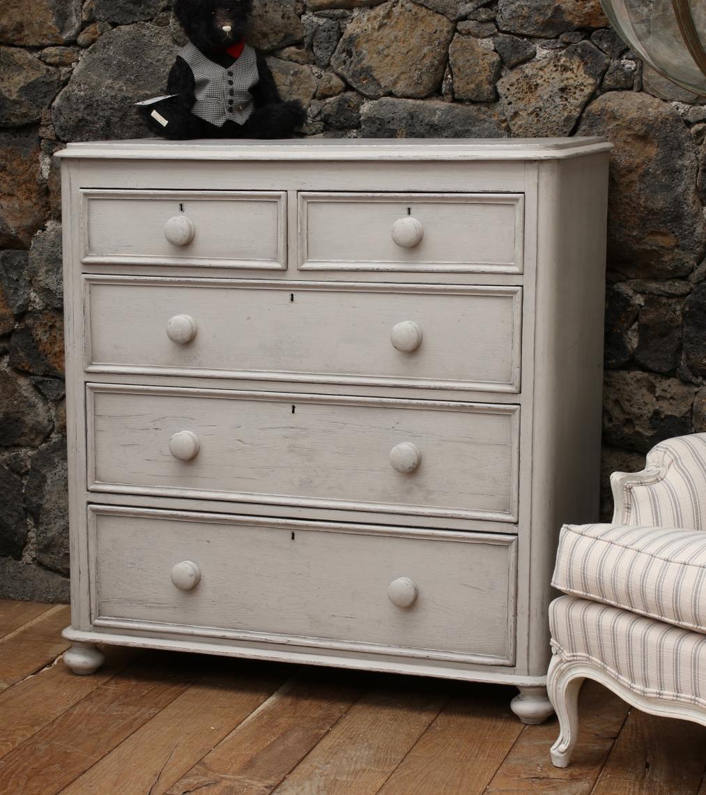 Painted Pine Chest of Drawers