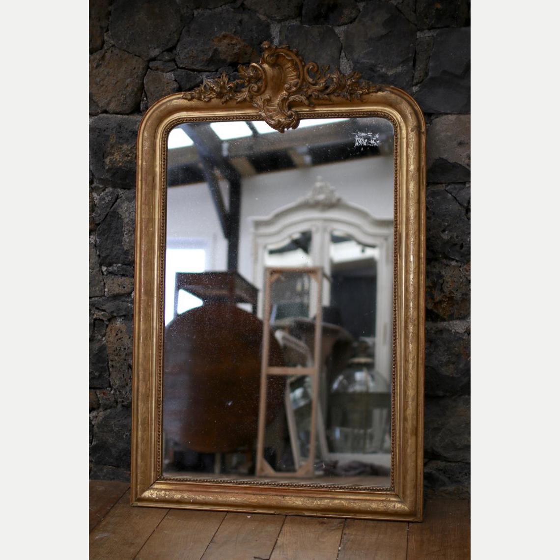 Large and Crested Louis Philippe Mirror