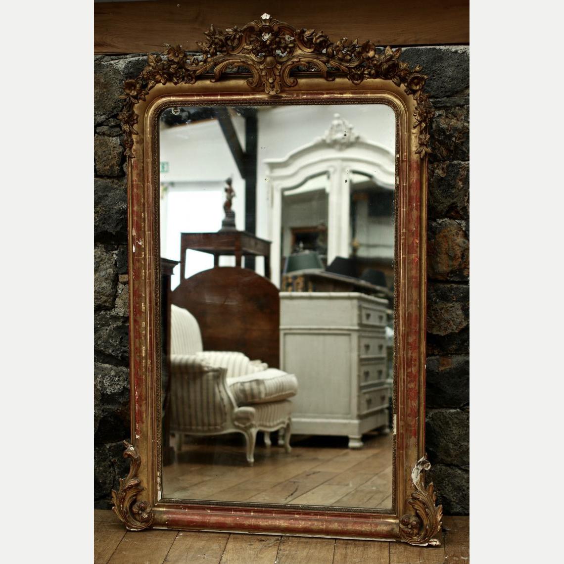 Louis Philippe Crested Mirror