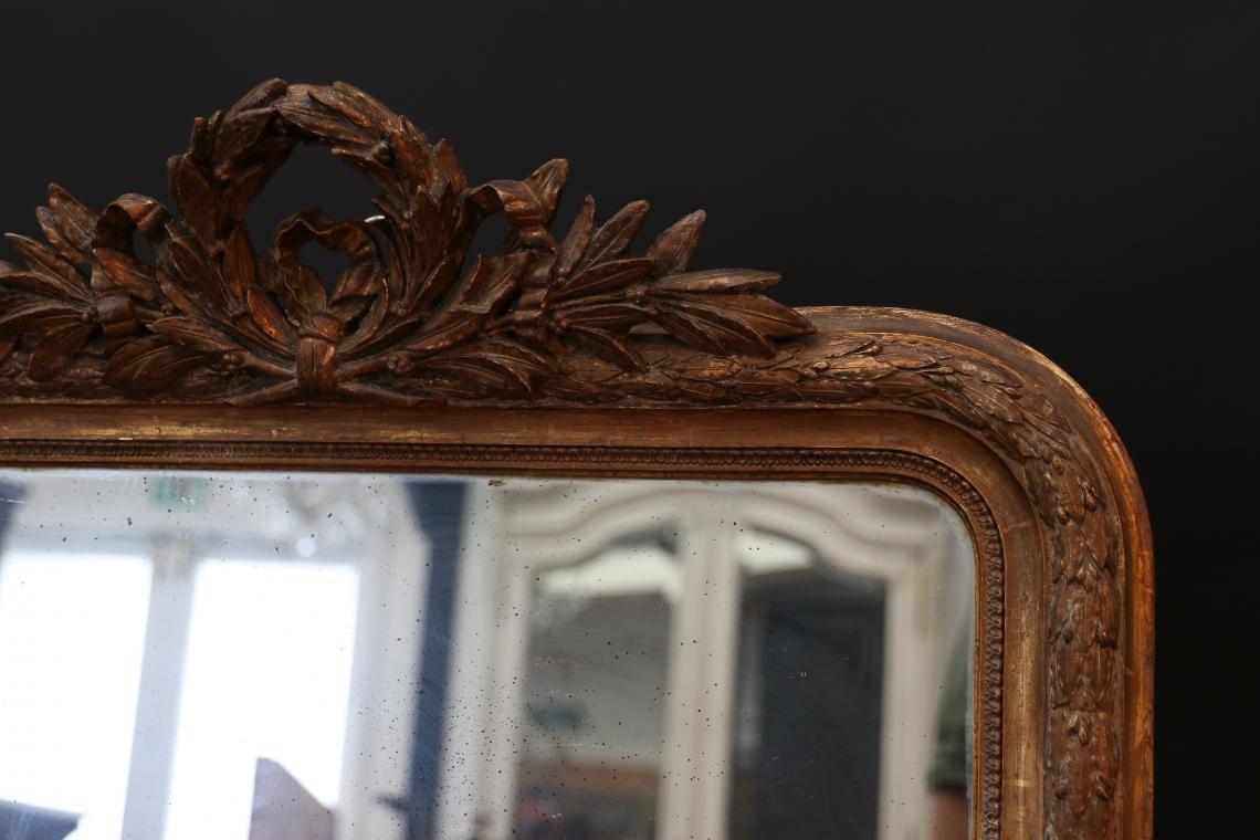 French Period Louis XVI Laurel Leaf Mirror