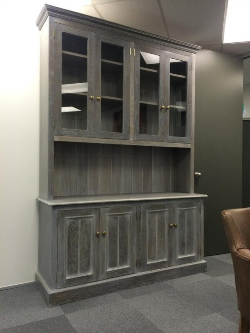 A Grey Glazed Weatherby George Custom-Made Bookcase