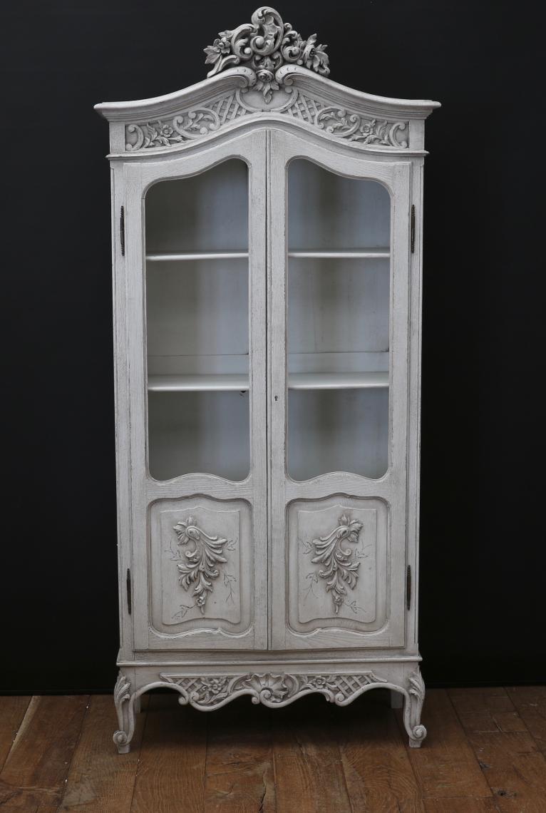 French Painted Armoire or Vitrine