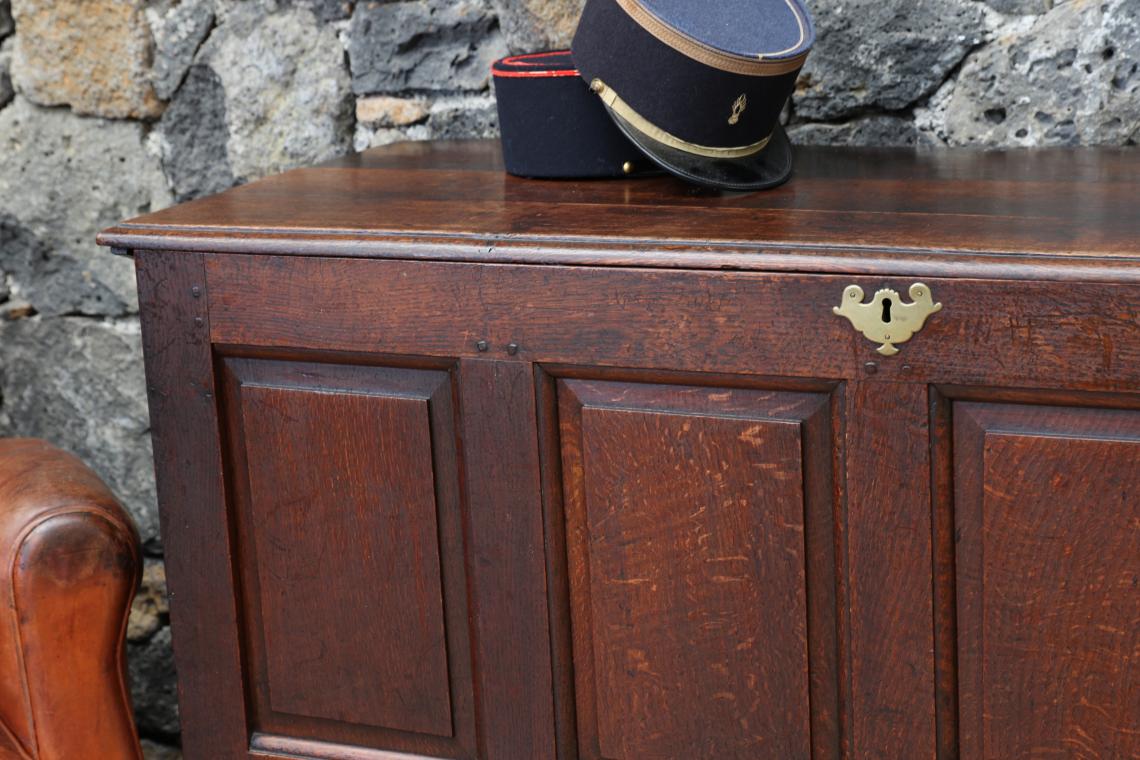 English Oak Coffer or Large Mule Chest 