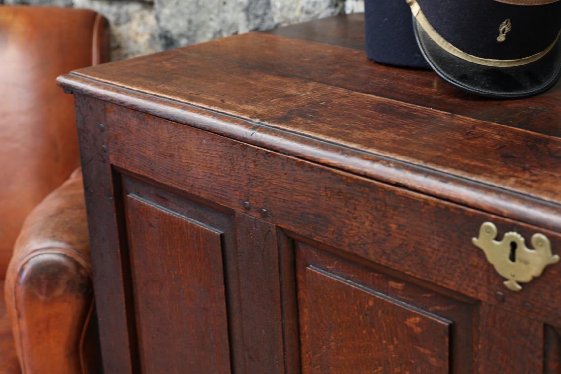 English Oak Coffer or Large Mule Chest 