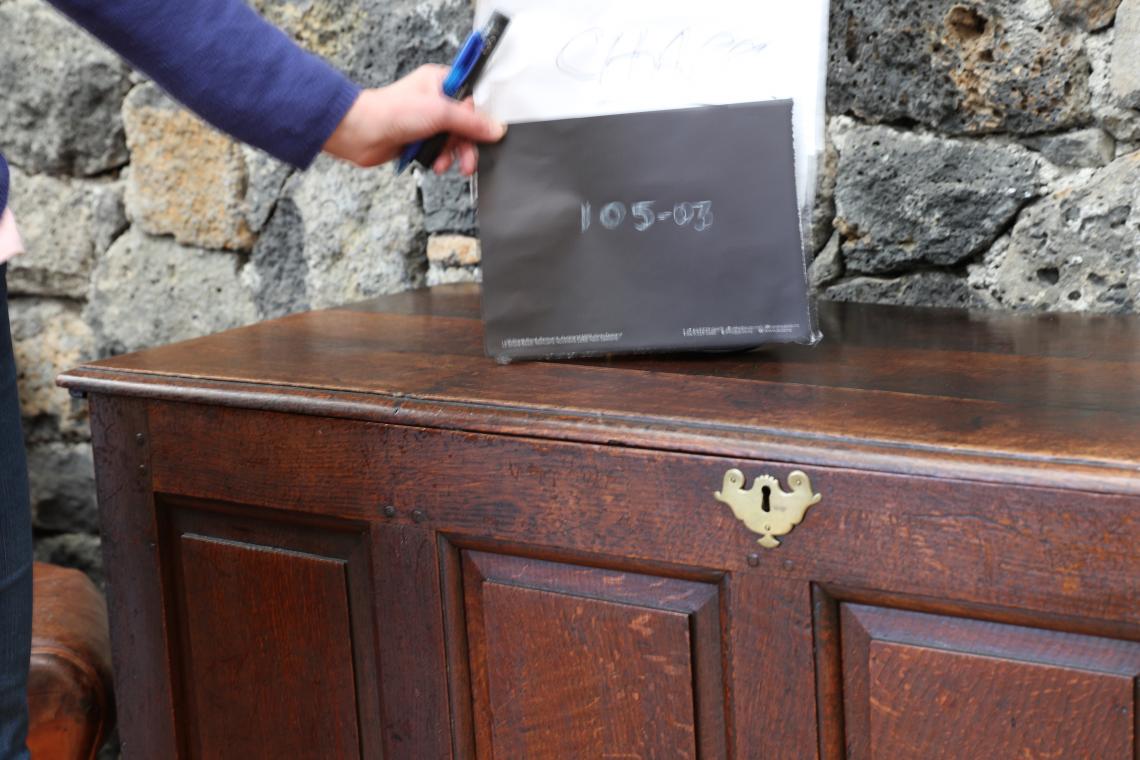 English Oak Coffer or Large Mule Chest 