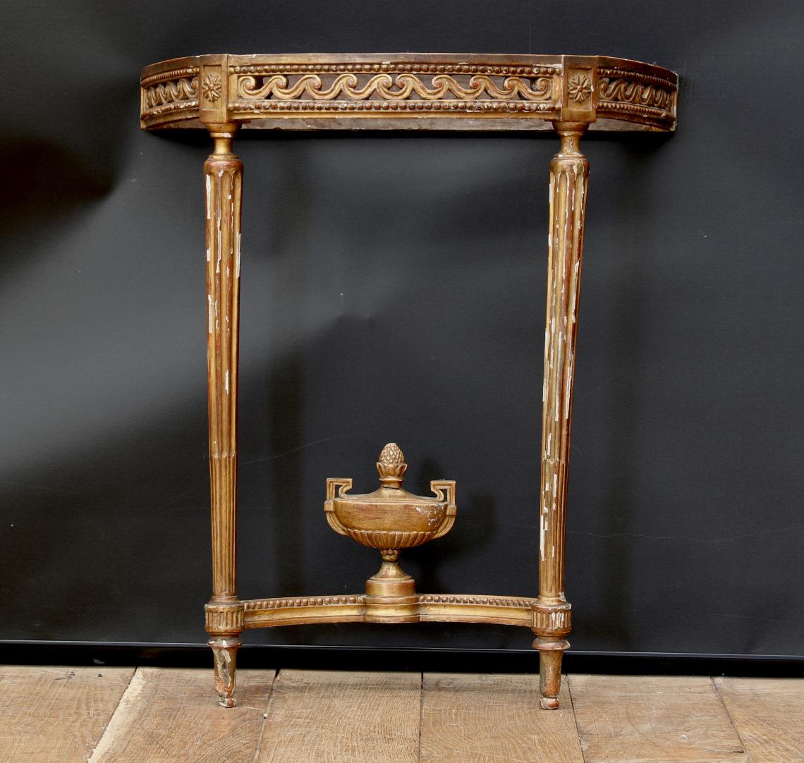 Half Round Gilt Console - AWAITING RESTORATION