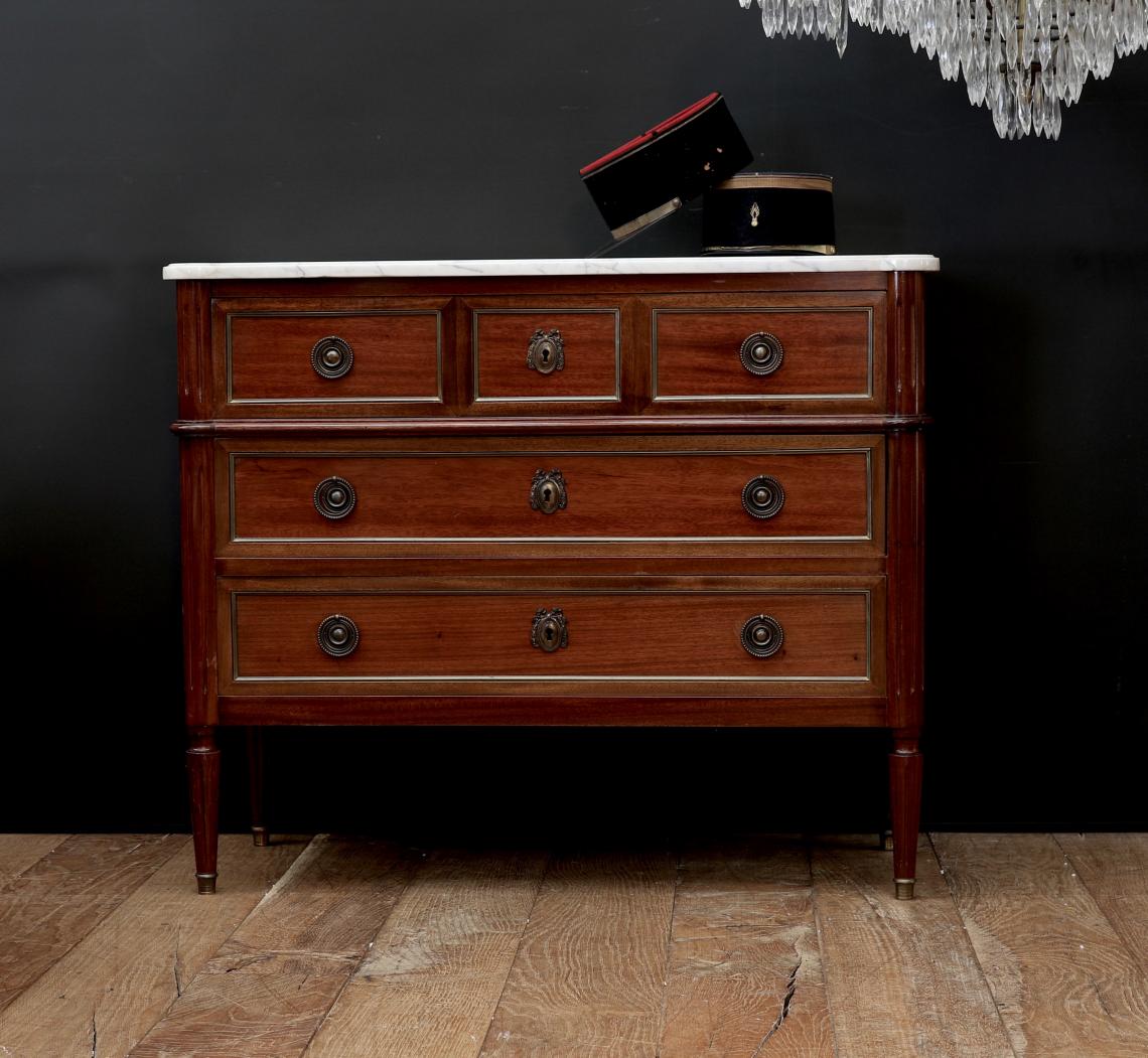 A Beautiful Red Walnut Directoire Commode