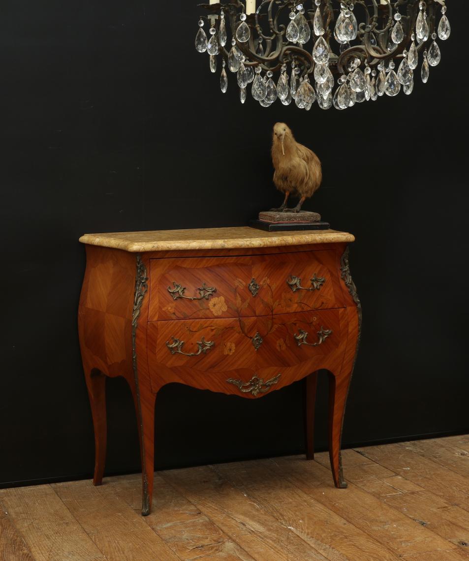 Bombe Commode with Italian Marble Top