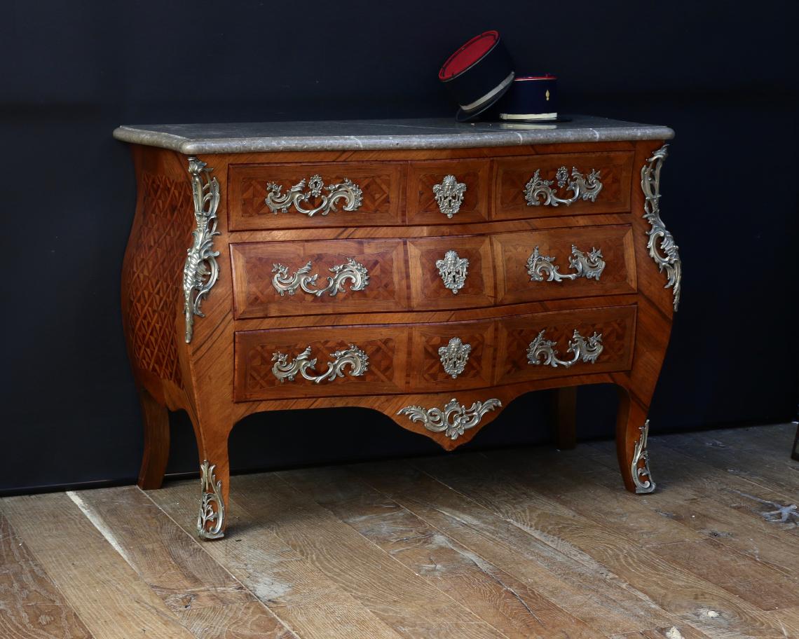 Stunning Louis XV Bombe Commode