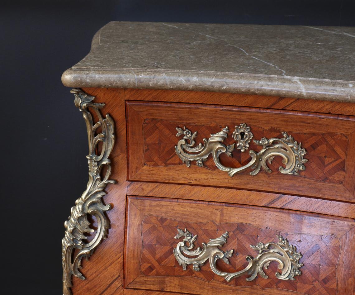 Stunning Louis XV Bombe Commode