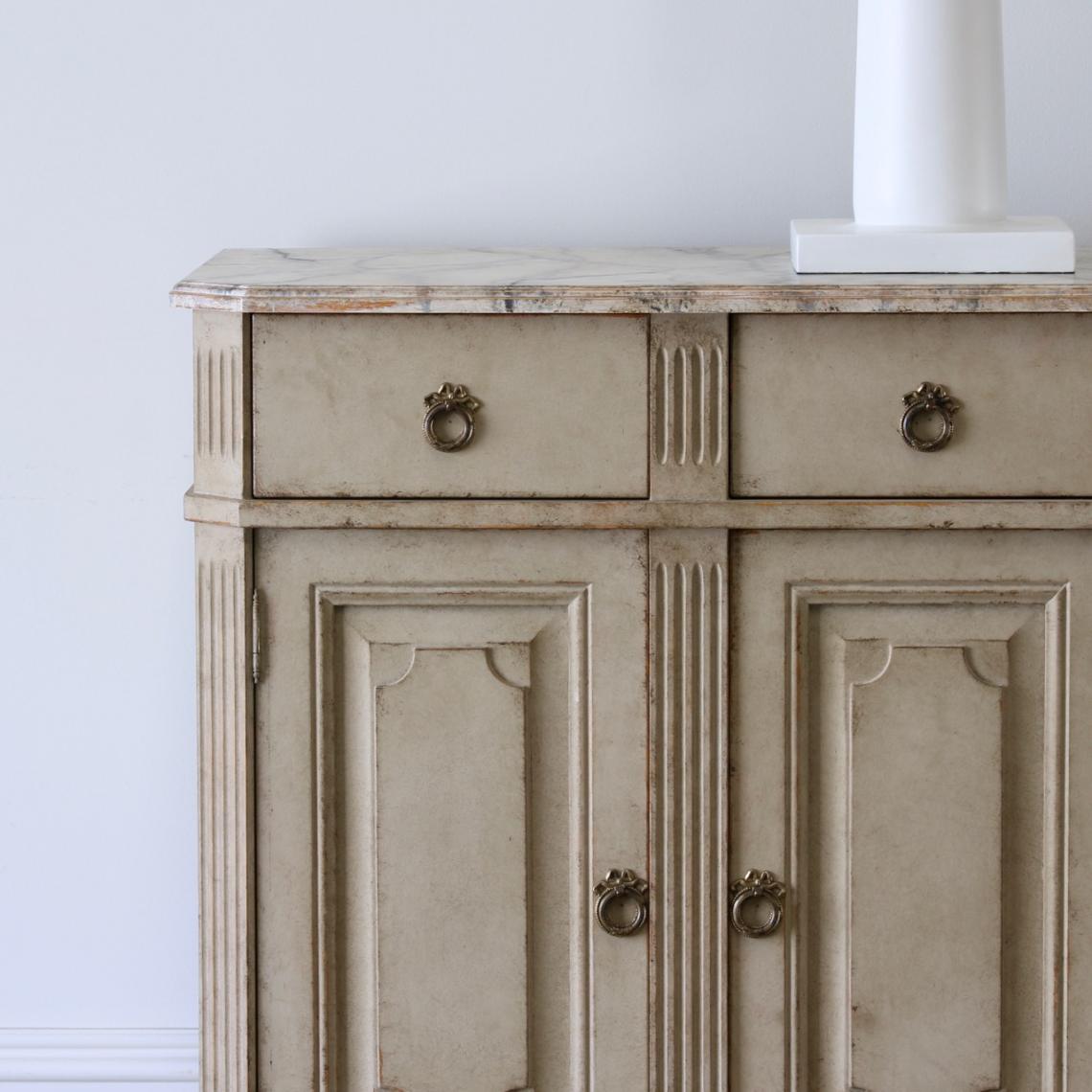 Pair of Gustavian Cupboards with Drawers