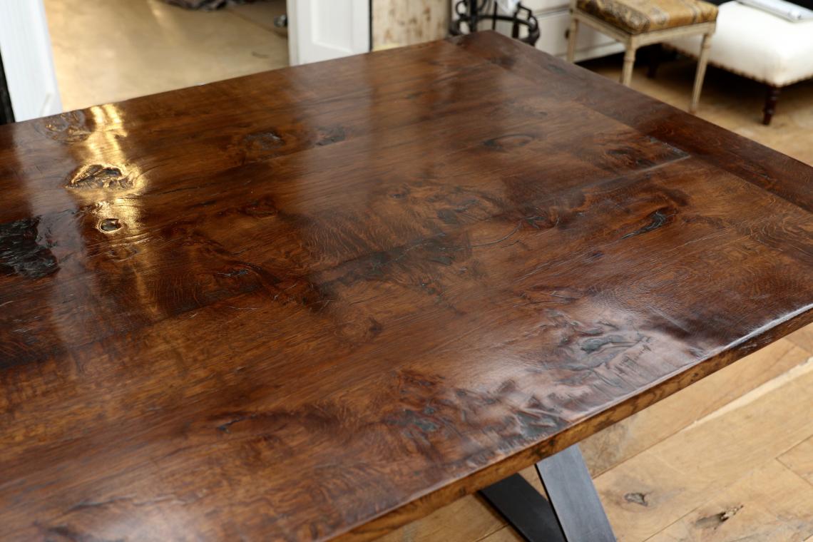 French Timber X-Base Custom Dining Table