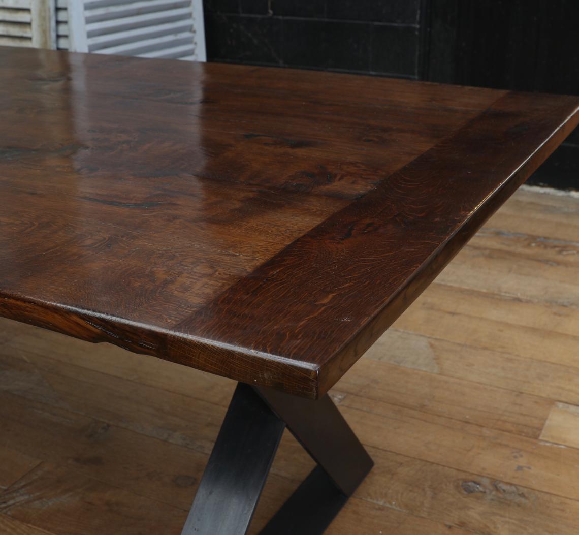 French Timber X-Base Custom Dining Table