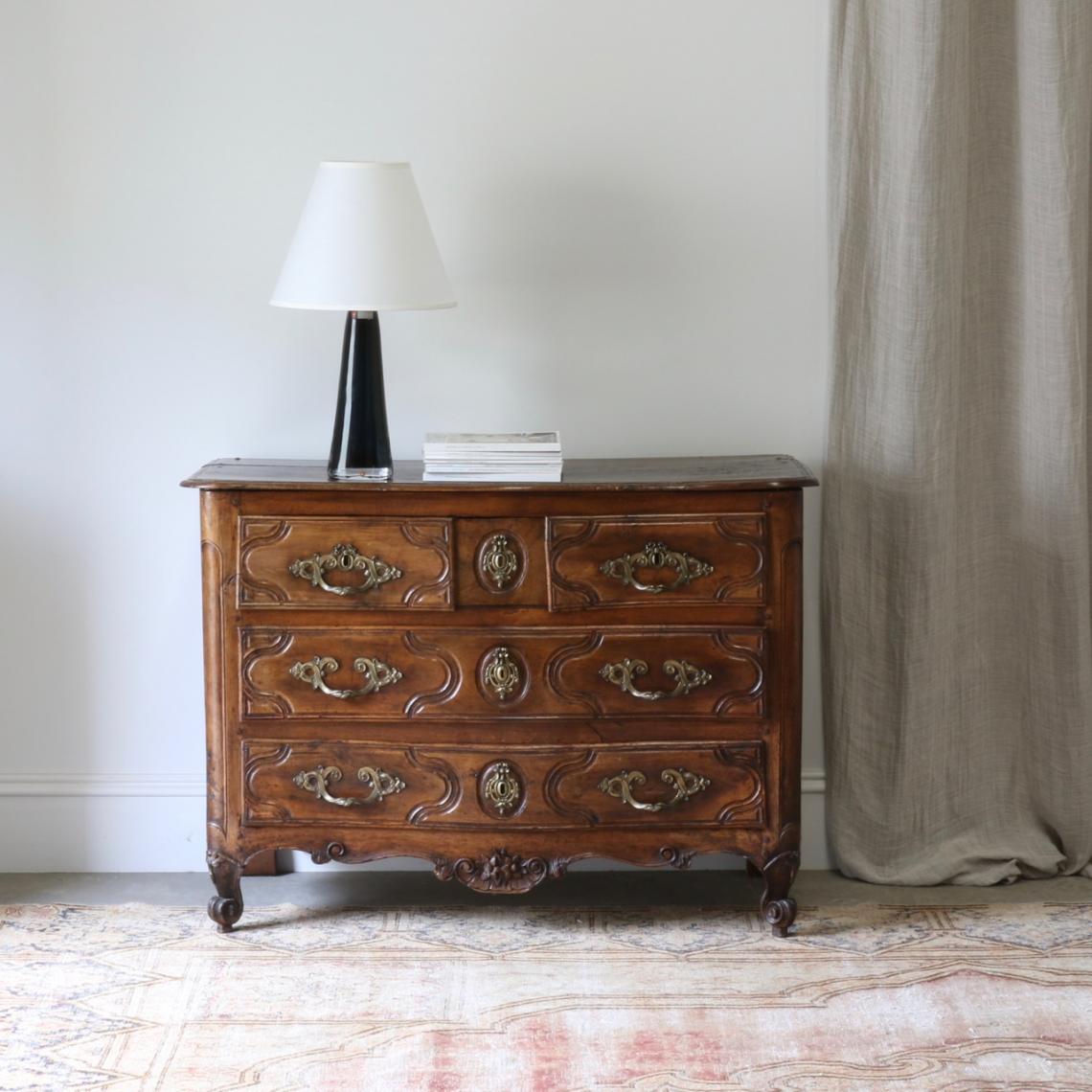 Spectacular Period Walnut Louis XIV Commode