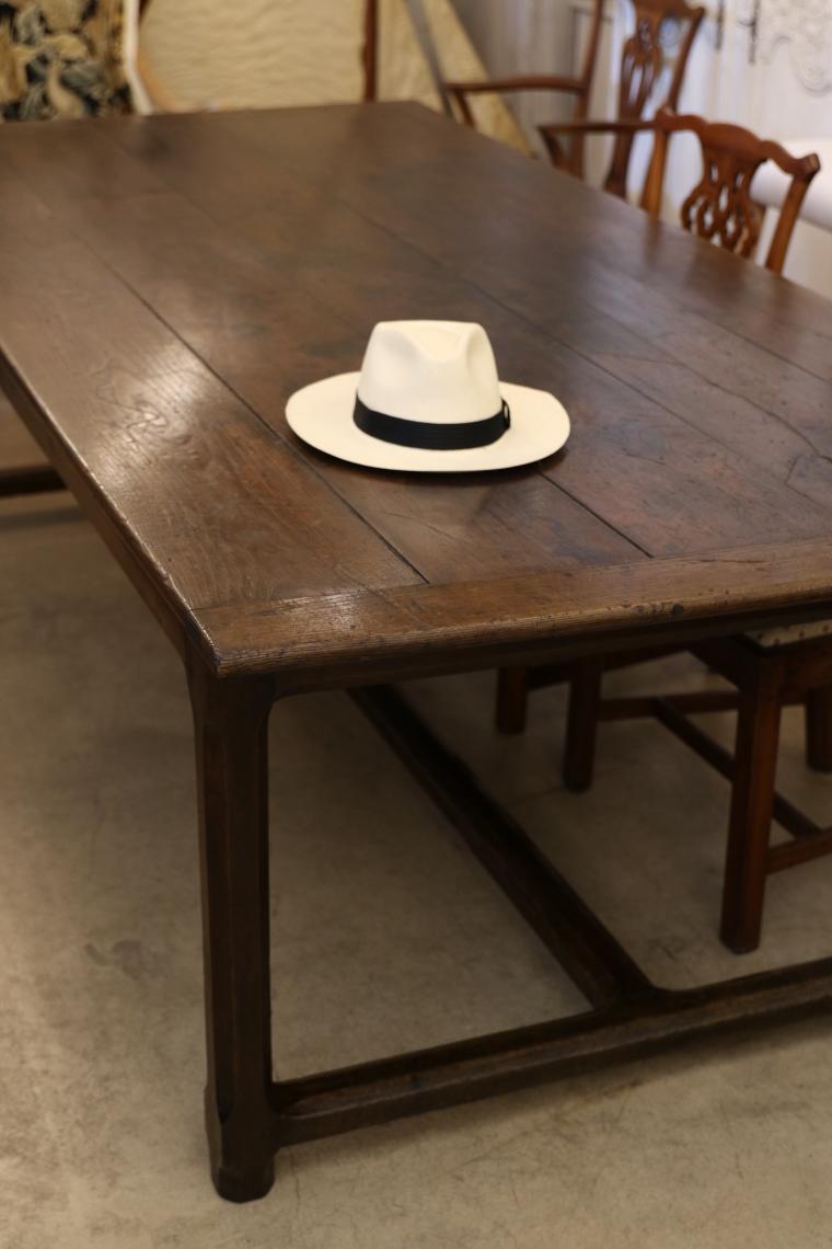 Wide Chestnut French Provincial Dining Table 