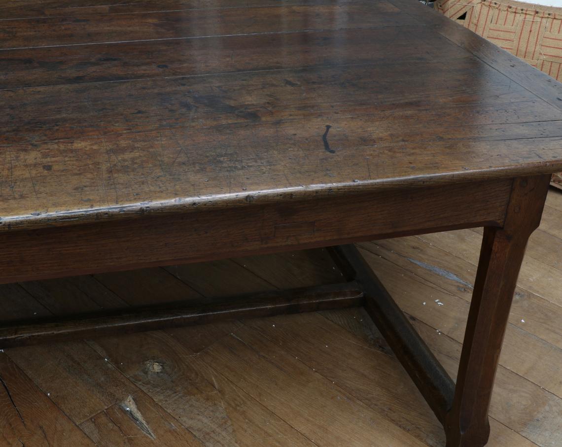 Wide Chestnut French Provincial Dining Table 