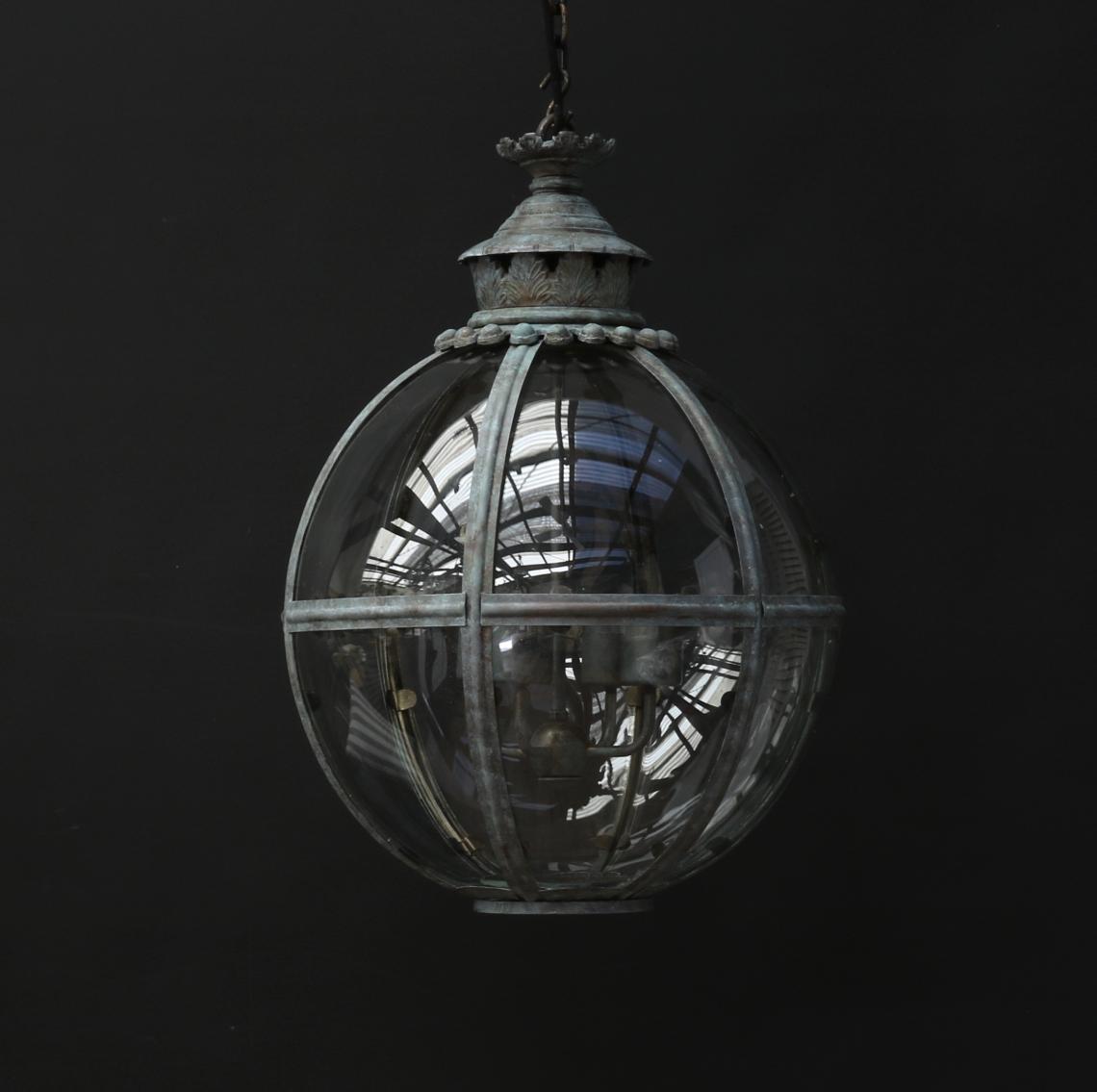 Globe Lantern // Verdigris 