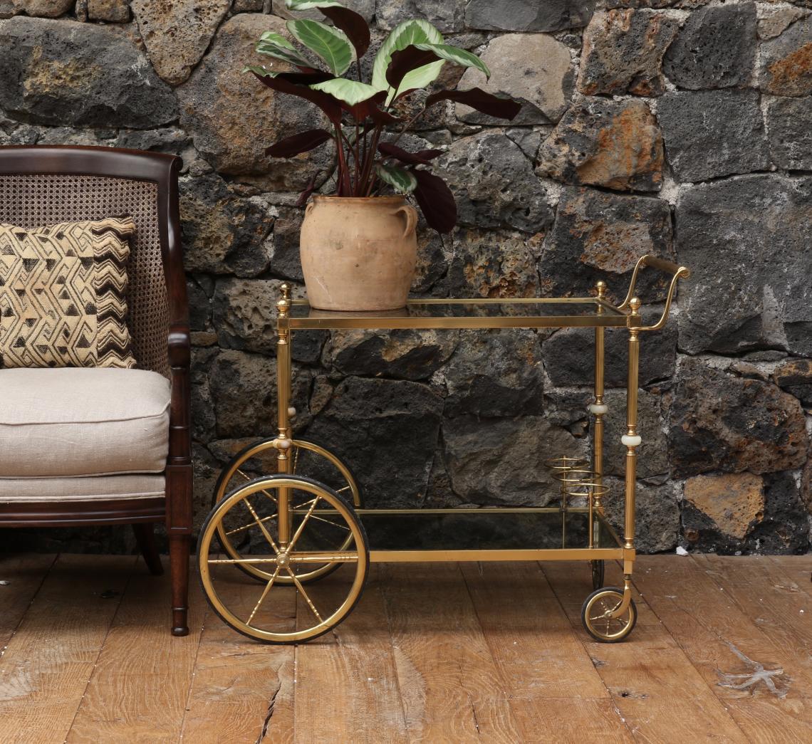 Brass Drinks Trolley