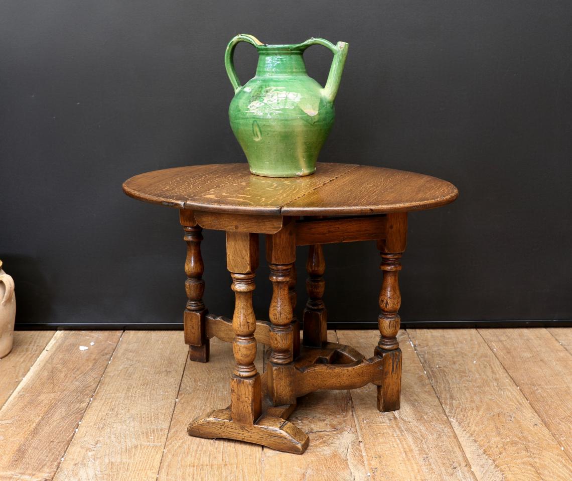 Small Drop Side English Oak Table