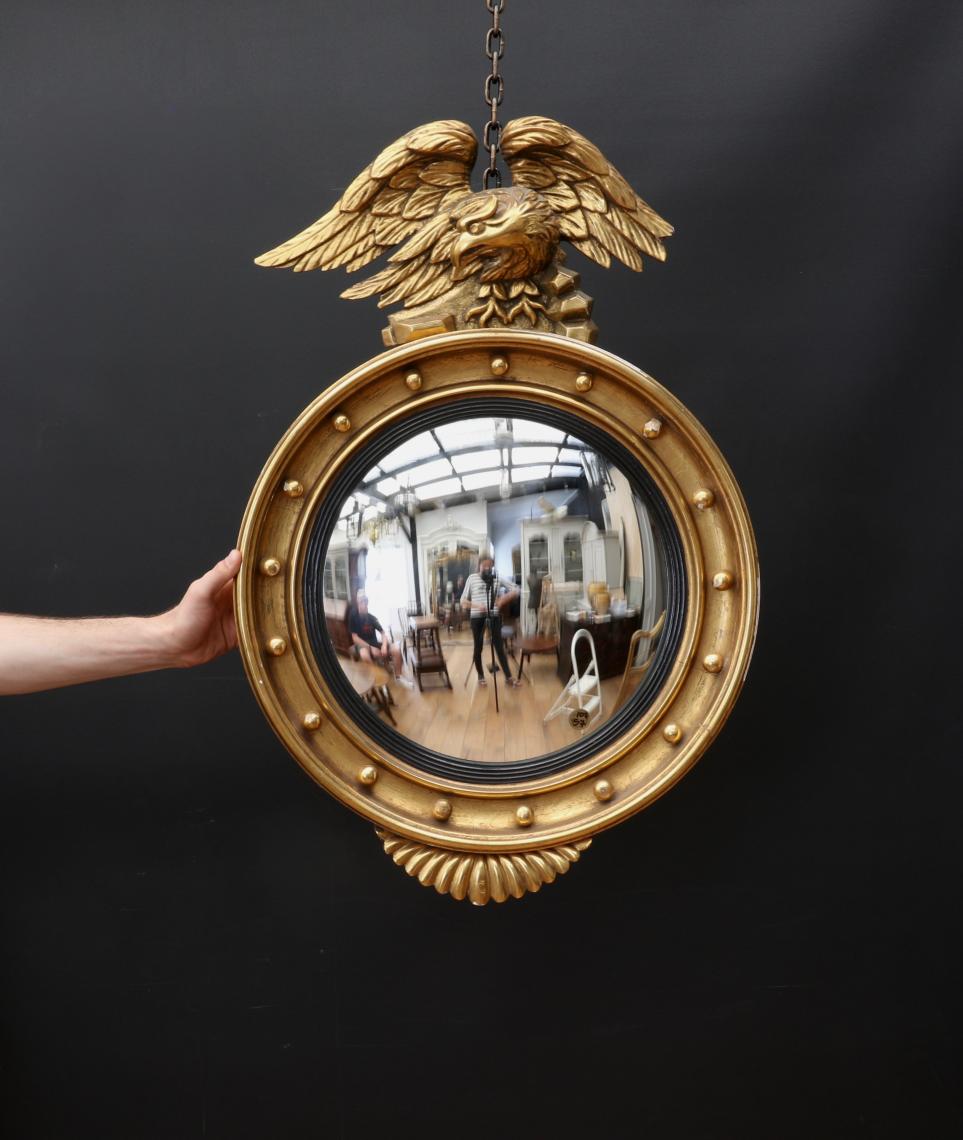 English Empire Convex Mirror