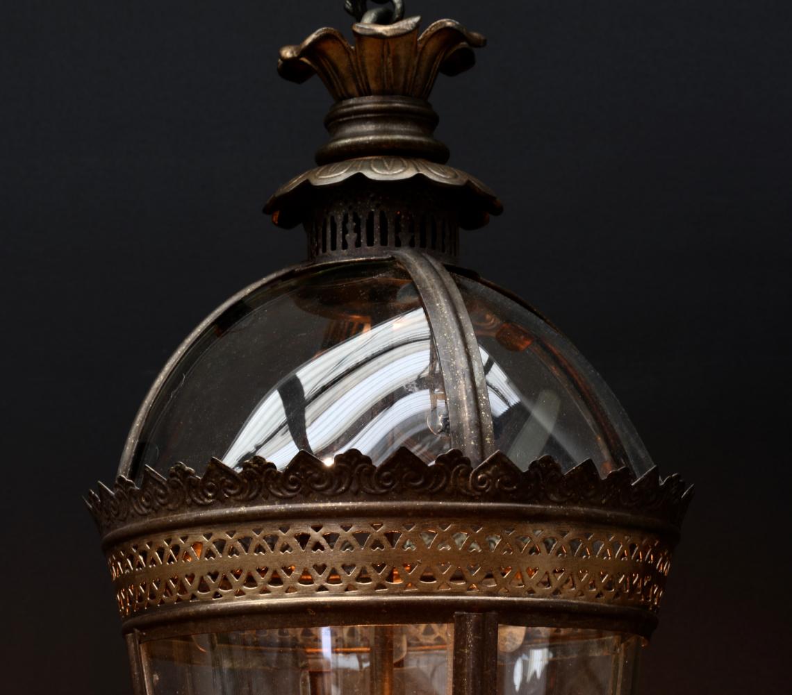 Dome Top Lantern // Antique Brass & Gold