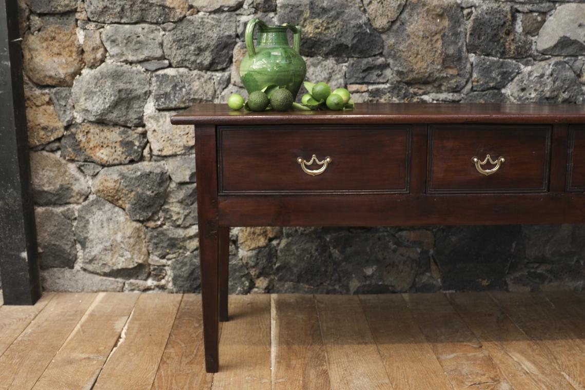 Louis XV Dark Cherrywood Side Table or Breton Server