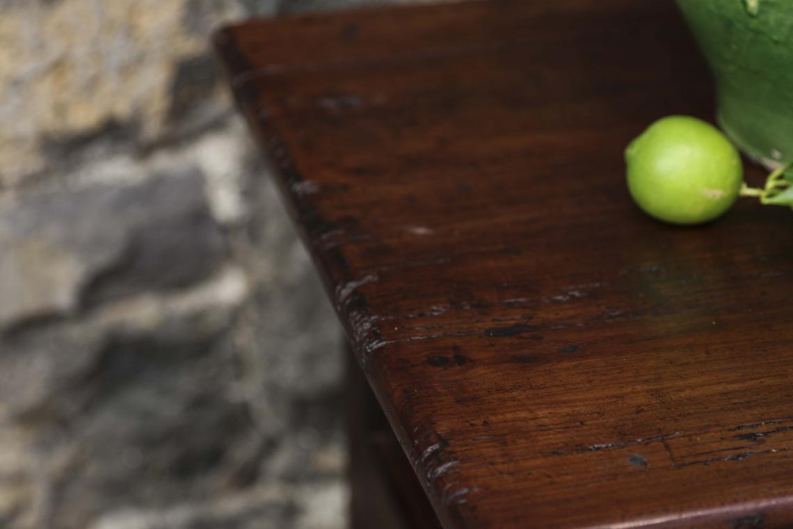 Louis XV Dark Cherrywood Side Table or Breton Server