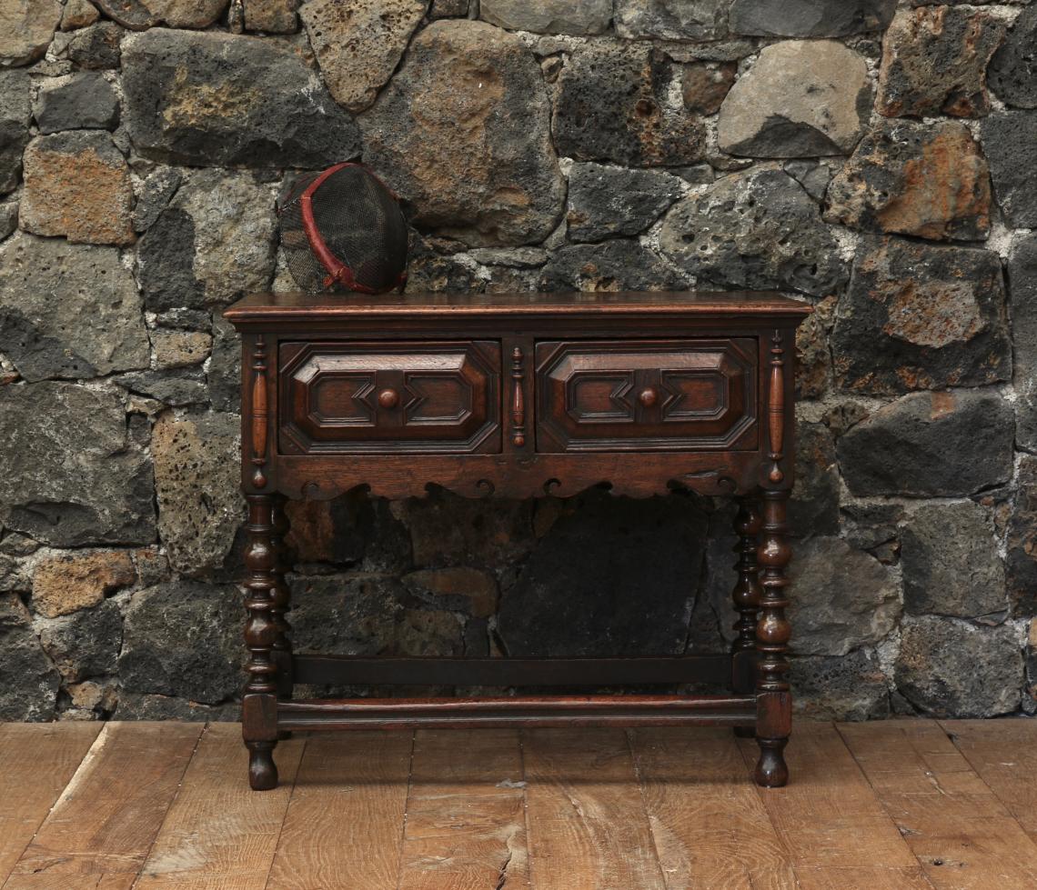 Jacobean Two Drawer Side Table