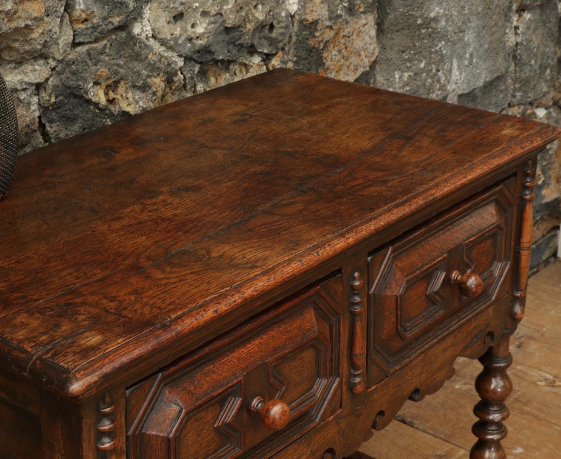 Jacobean Two Drawer Side Table