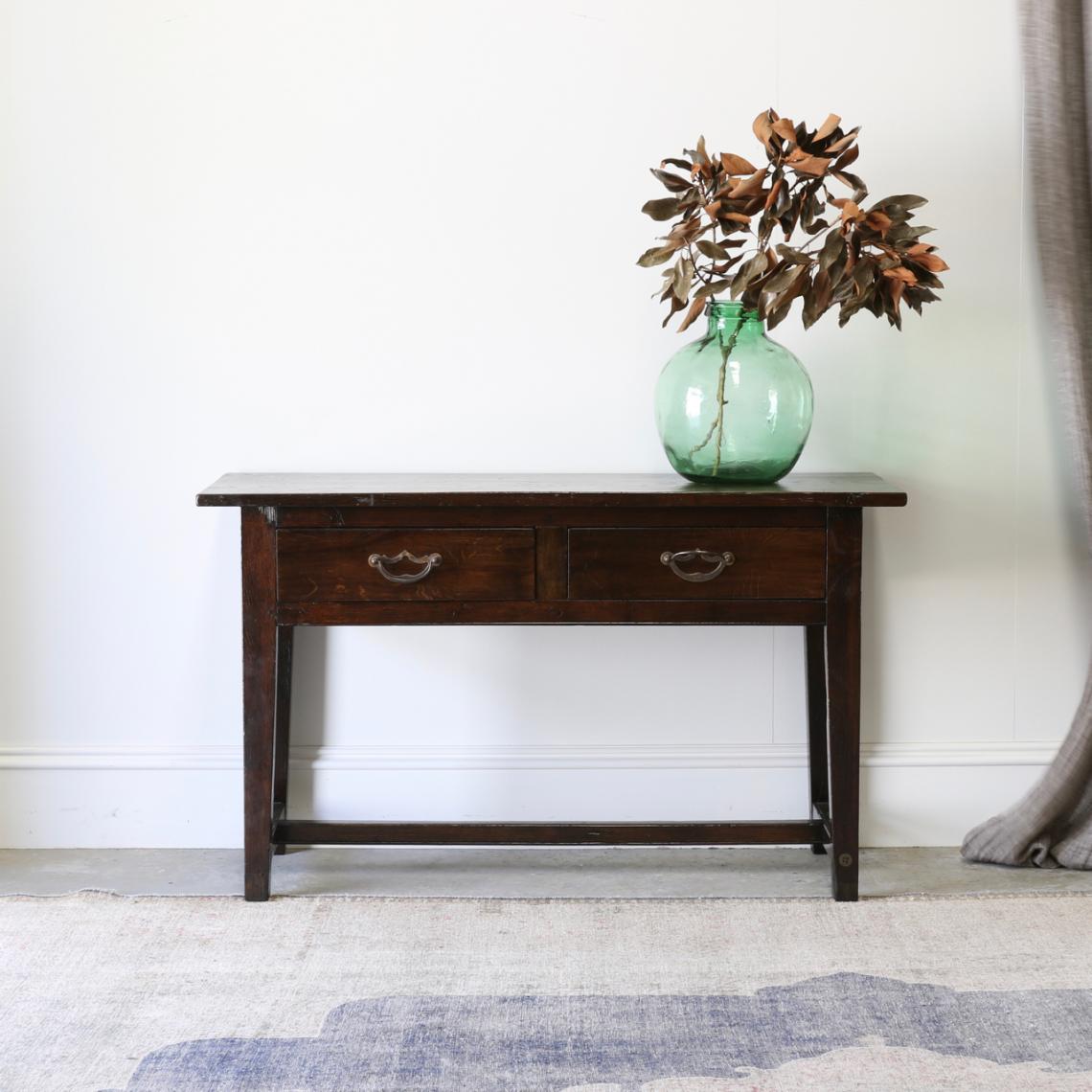 Two Drawer Side Table