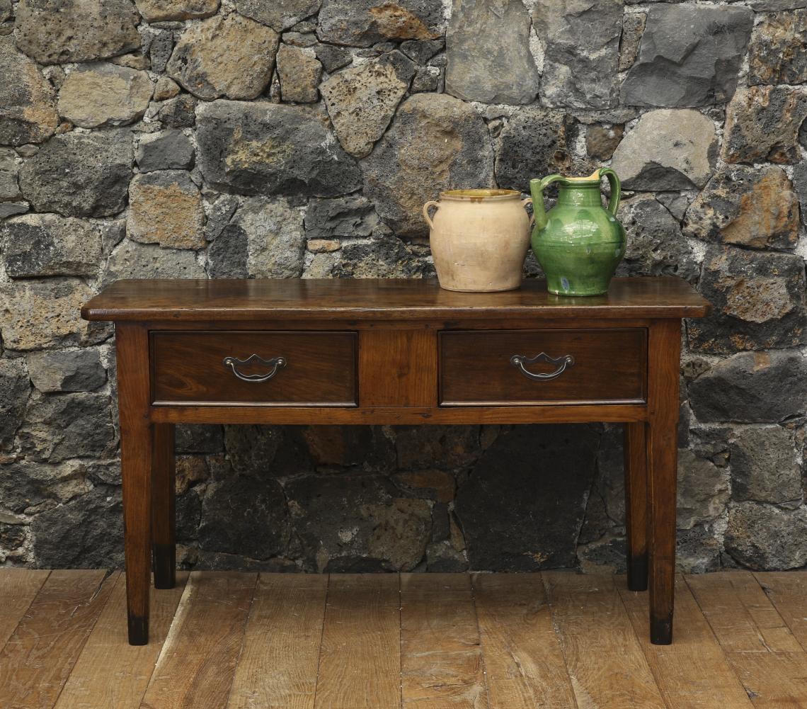 A French Provincial Two Drawer Side Table