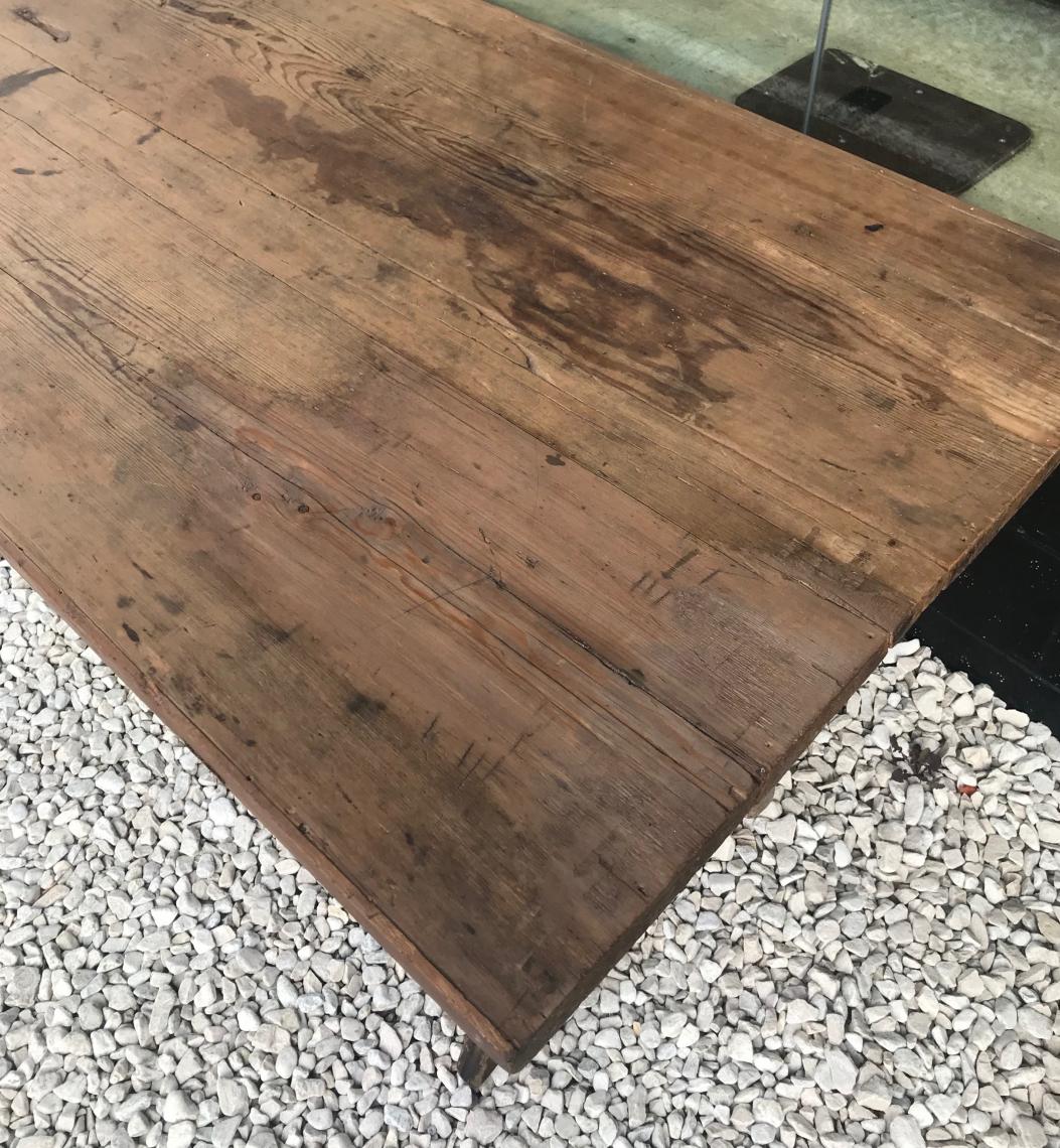 A Cross-Based Nordic Pine Rustic Table