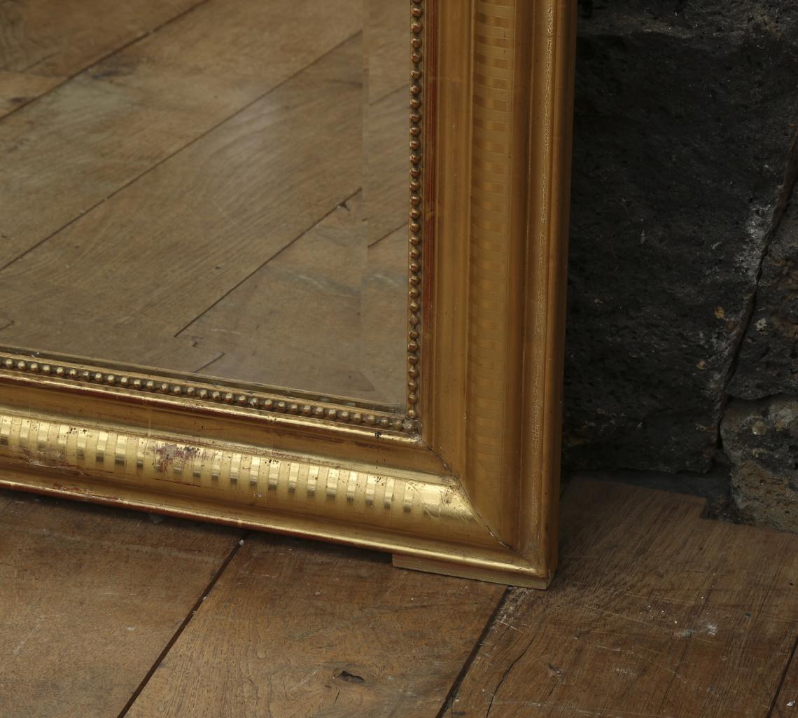 French Water-Gilded Louis Philippe Mirror