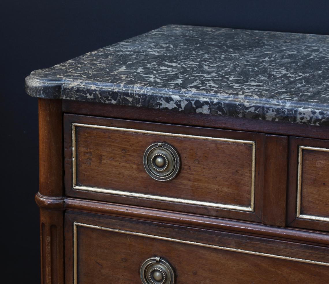 French Directoire Commode with Gilded Drawer Mouldings