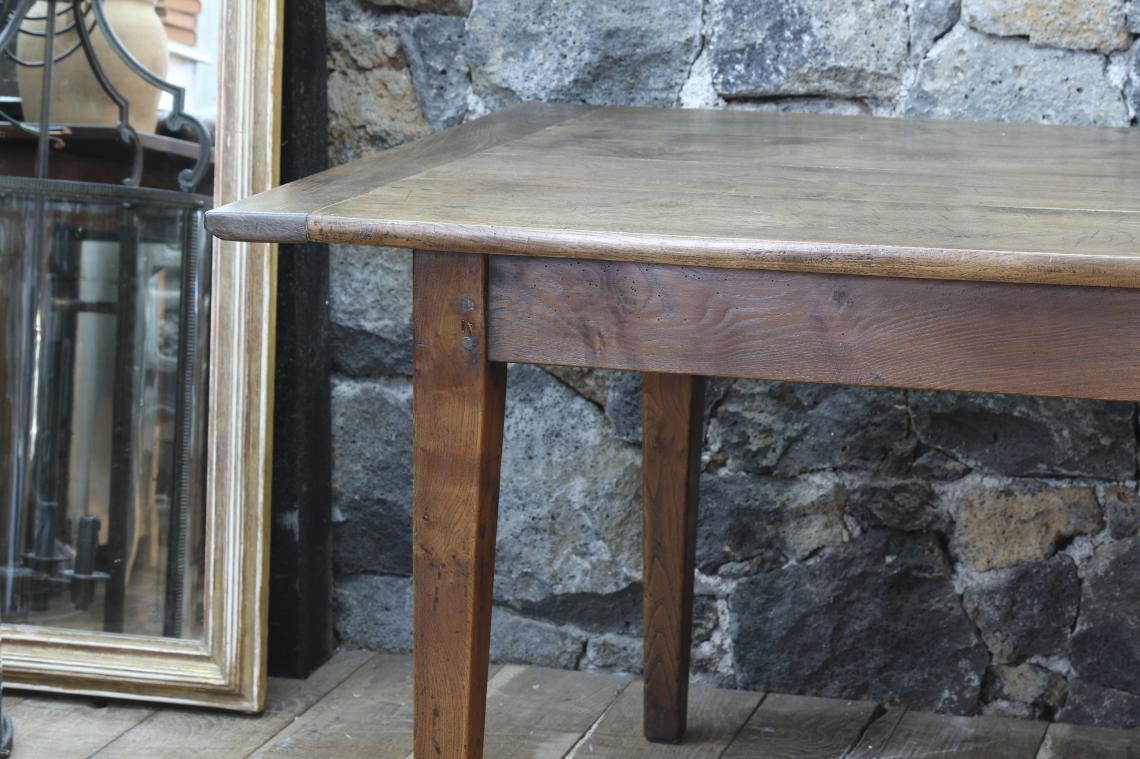 A White Ash Table with Tapered Legs