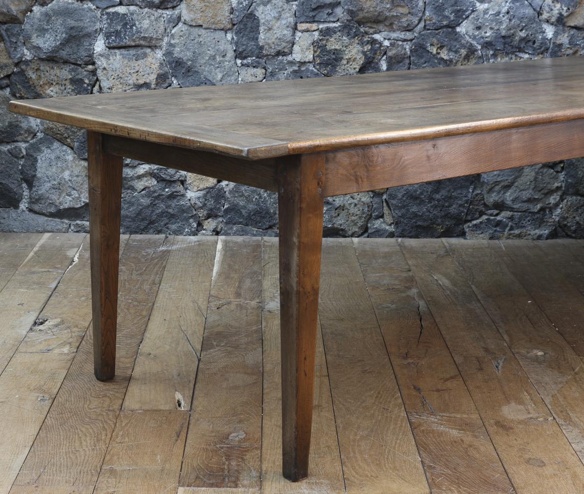 A White Ash Table with Tapered Legs