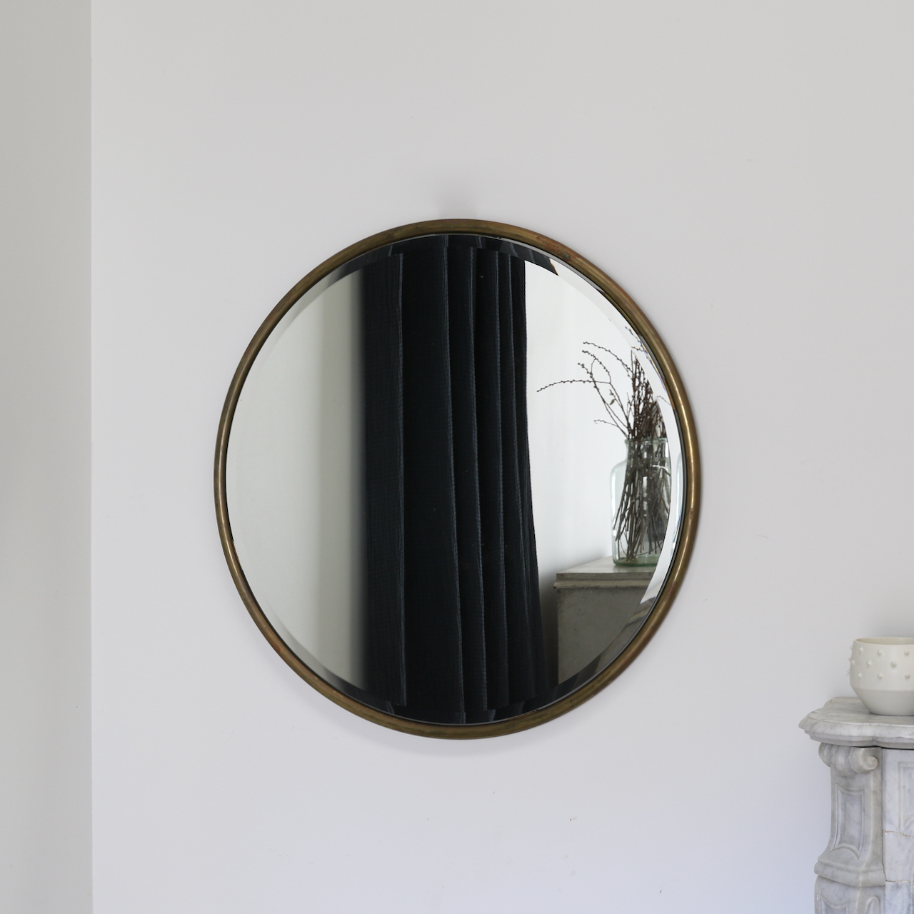 115-84 - JS Edition / Round Brass Mirror