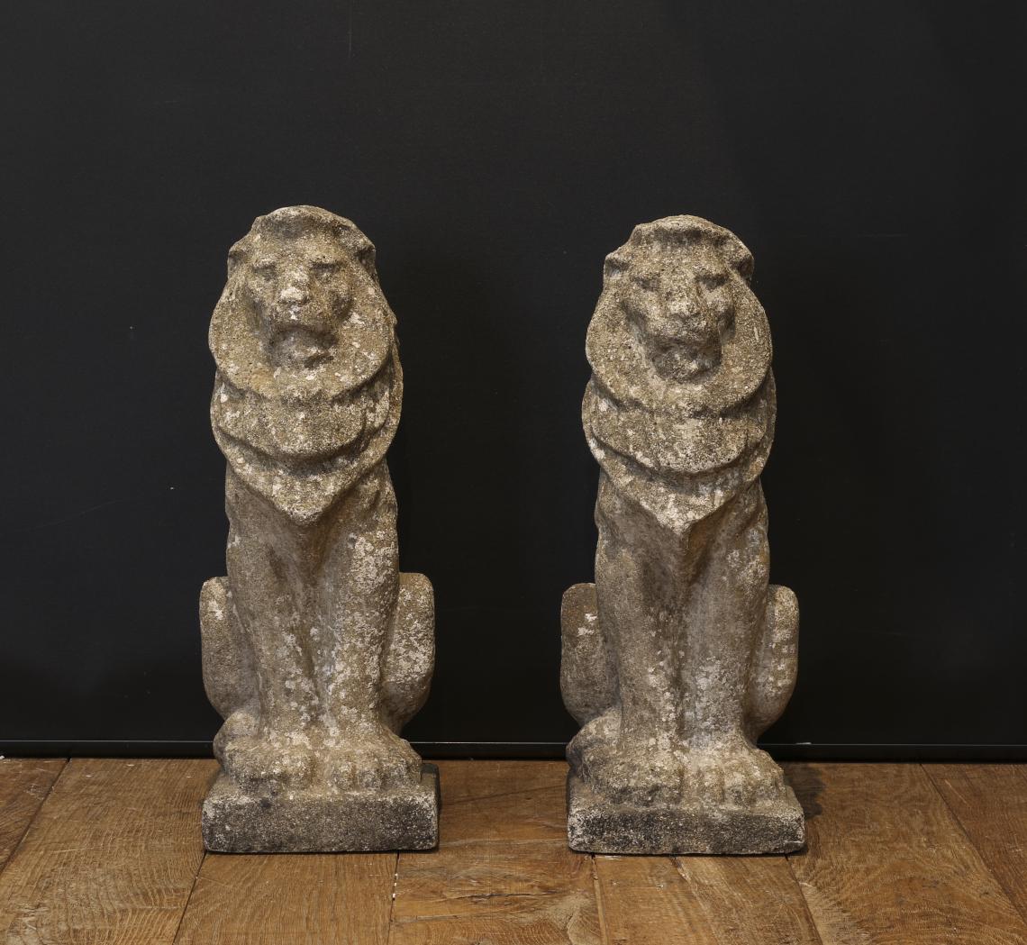 Pair of Concrete Lions