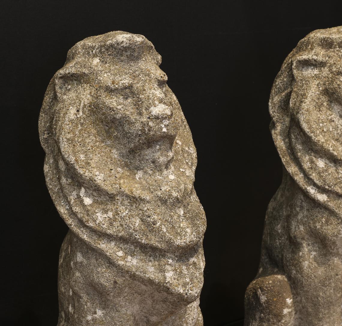 Pair of Concrete Lions