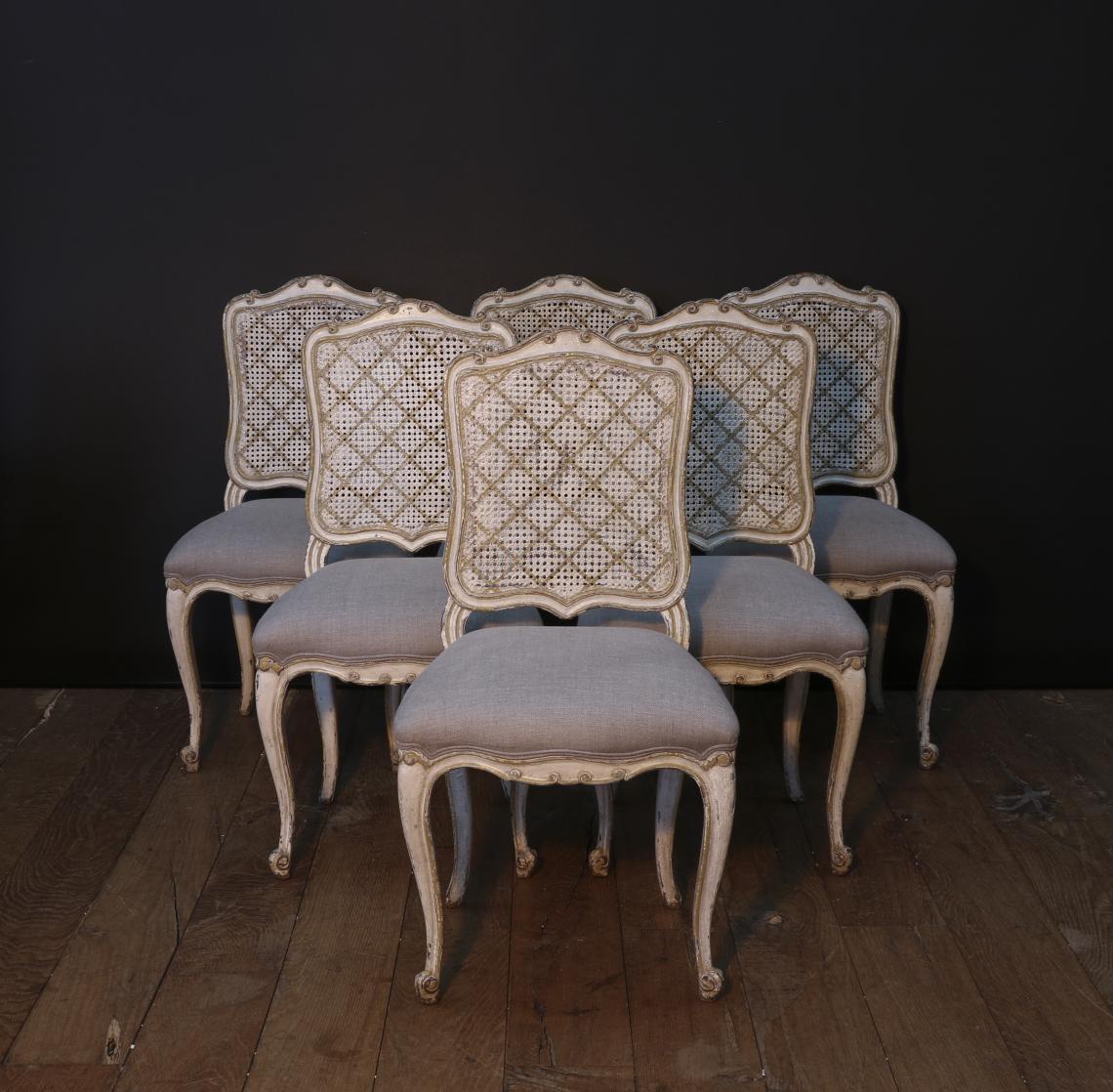 Set of Eight Louis XV Dining Chairs