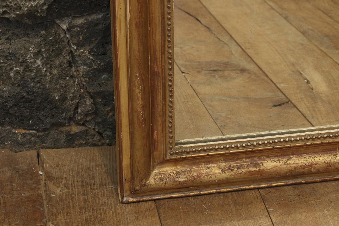 Louis Philippe Period Engraved and Water-Gilded Mirror