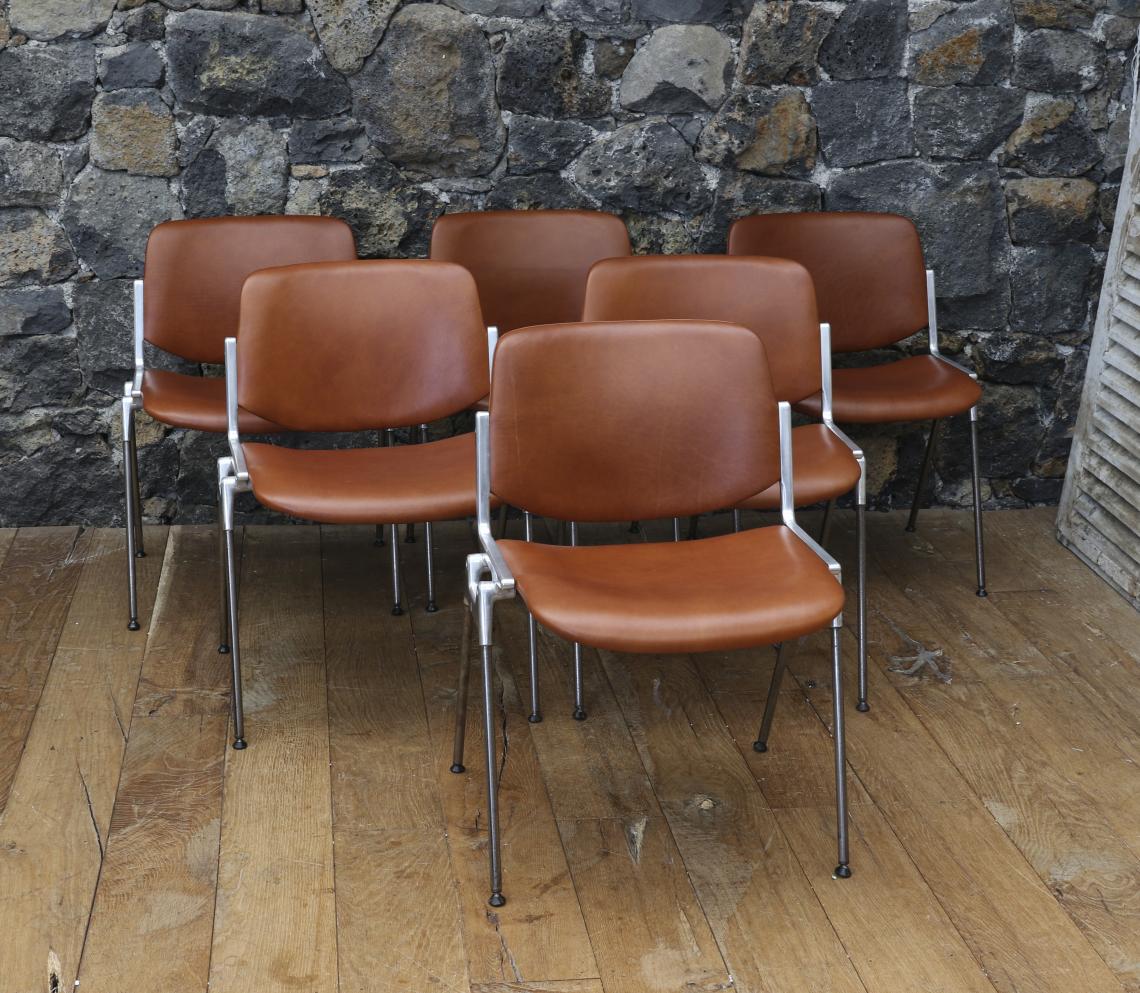 Castelli Chairs // Tan Leather