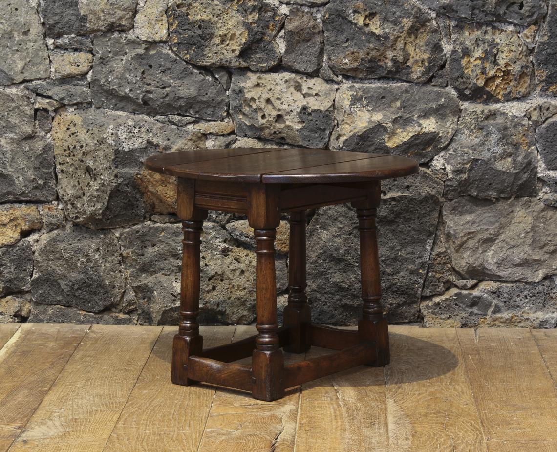 English Oak Jointed Miniature Drop Leaf Table