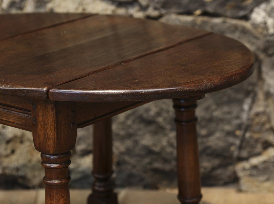 English Oak Jointed Miniature Drop Leaf Table